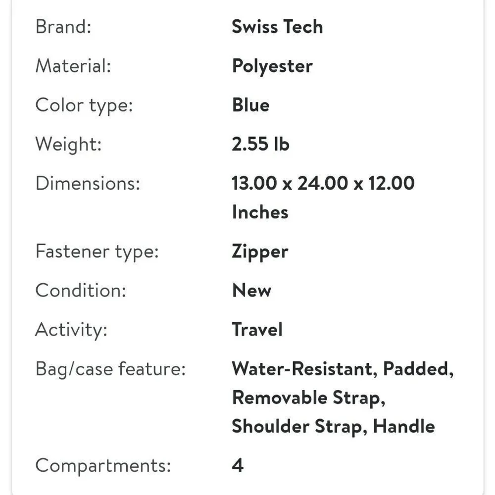 NWT SwissTech Excursion Blue 24